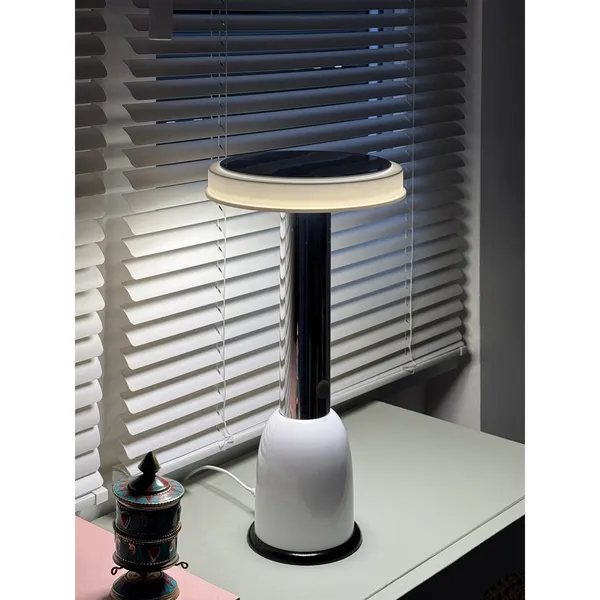 PL3 Table Lamp with Dual Functionality White/ Chrome