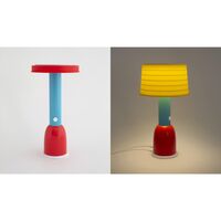 PL3 Table Lamp with Dual Functionality Yellow/ Red