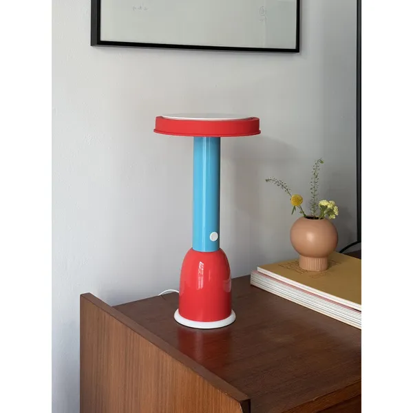 PL3 Table Lamp with Dual Functionality Yellow/ Red