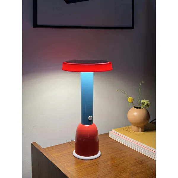 PL3 Table Lamp with Dual Functionality Yellow/ Red