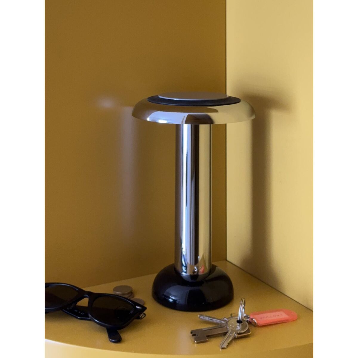 PL6 Table Lamp with Dual Functionality Chrome
