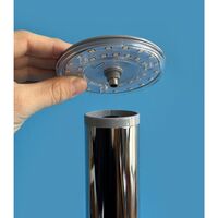 PL6 Table Lamp with Dual Functionality Chrome