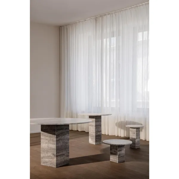 Soho Coffee Table Silver Travertine