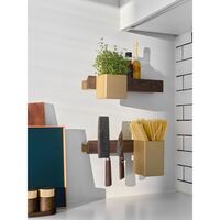 Flex Magnet Shelf 60 Dark Oak/ Brass