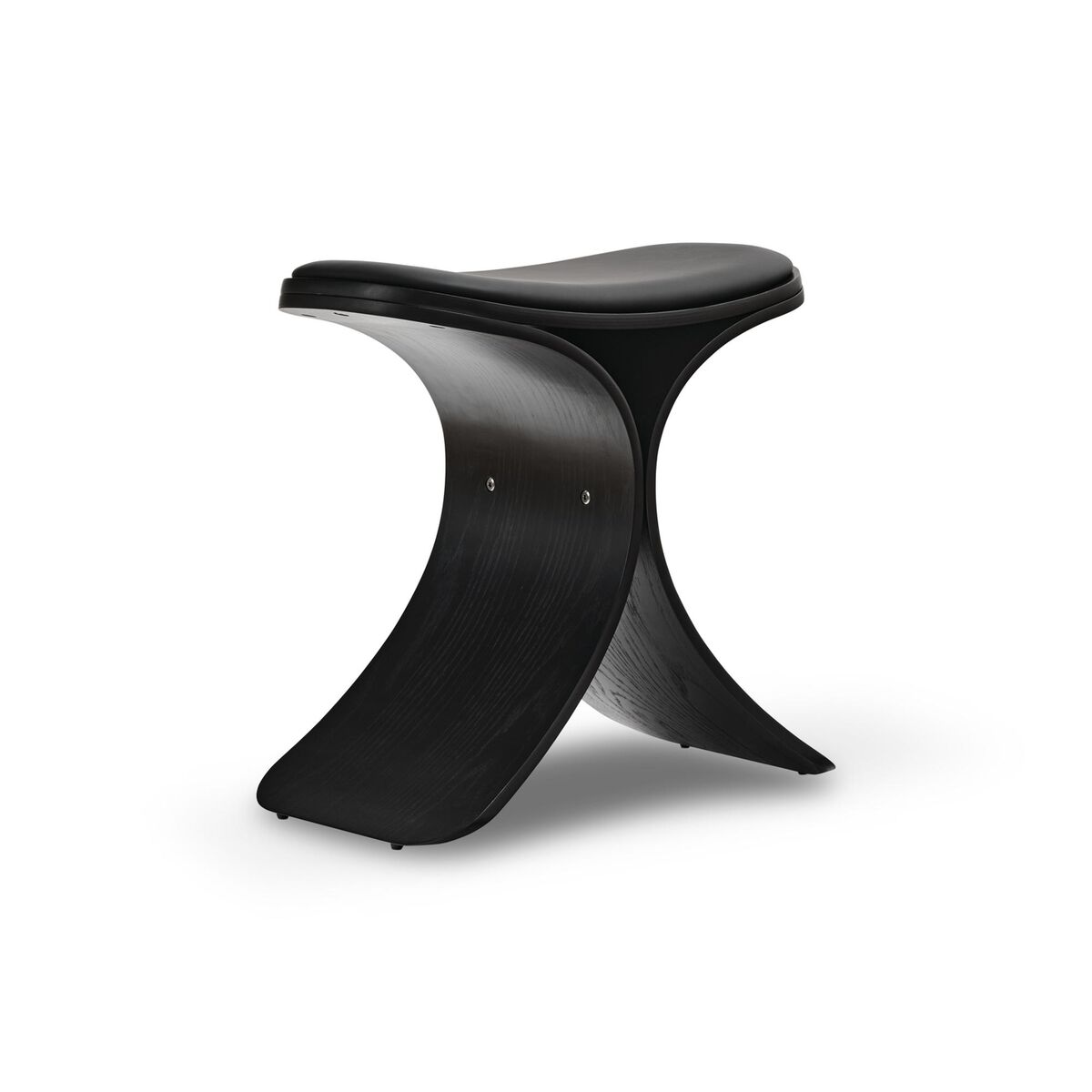 Luno Hocker Schwarz Eiche/Leder