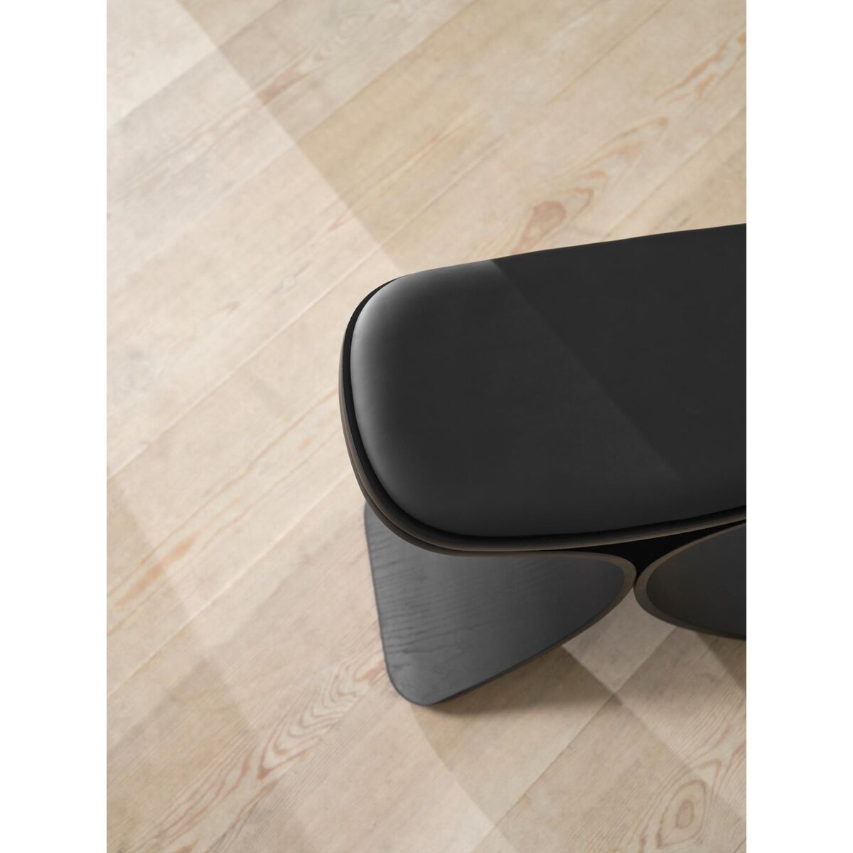 Luno Hocker Schwarz Eiche/Leder