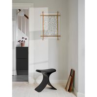 Luno Hocker Schwarz Eiche/Leder