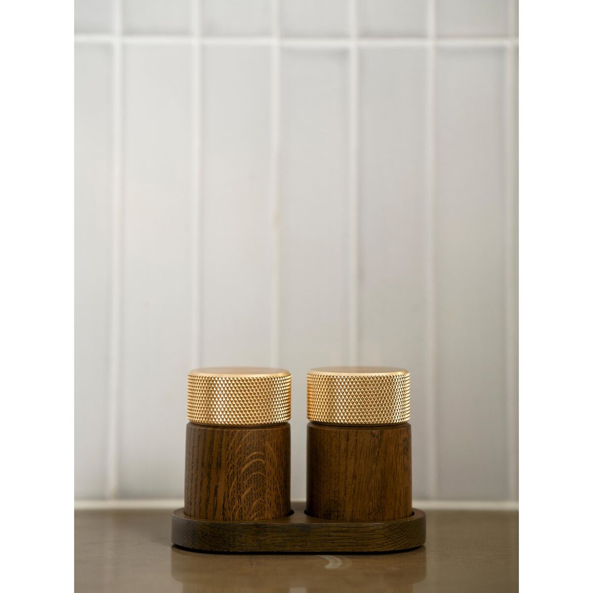 Sina Salt & Pepper Grinder Dark Ash/ Brass