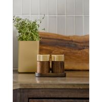 Sina Salt & Pepper Grinder Dark Ash/ Brass