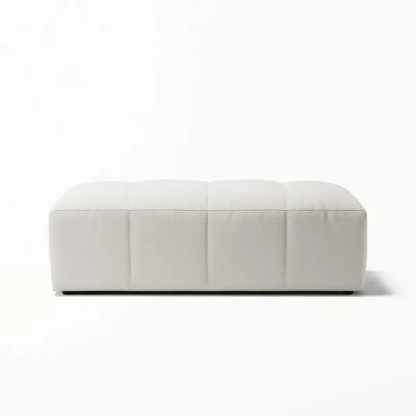 Mure Footstool Steam/White