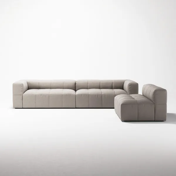 Mure 4-Seater Sofa With Open End Left Sandshell/Beige