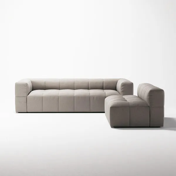 Mure 3-Seater Sofa With Open End Left Sandshell/Beige