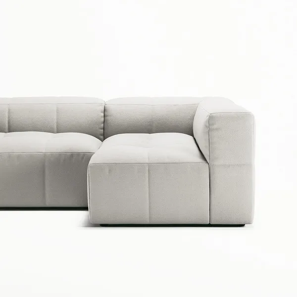Mure 3-sitssoffa med Divan Höger Steam/Vit