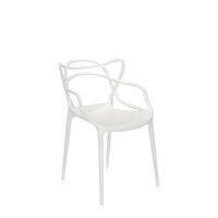 MASTERS Sedia da Giardino 4 Pezzi Bianco