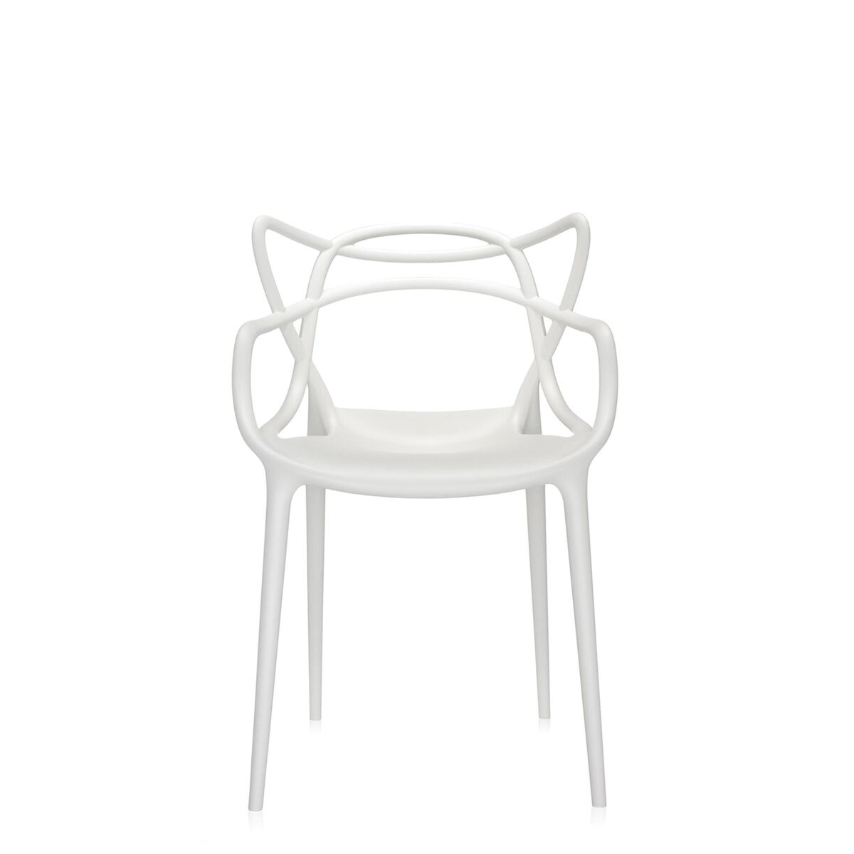 MASTERS Sedia da Giardino 4 Pezzi Bianco