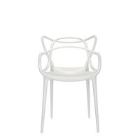 MASTERS Sedia da Giardino 4 Pezzi Bianco