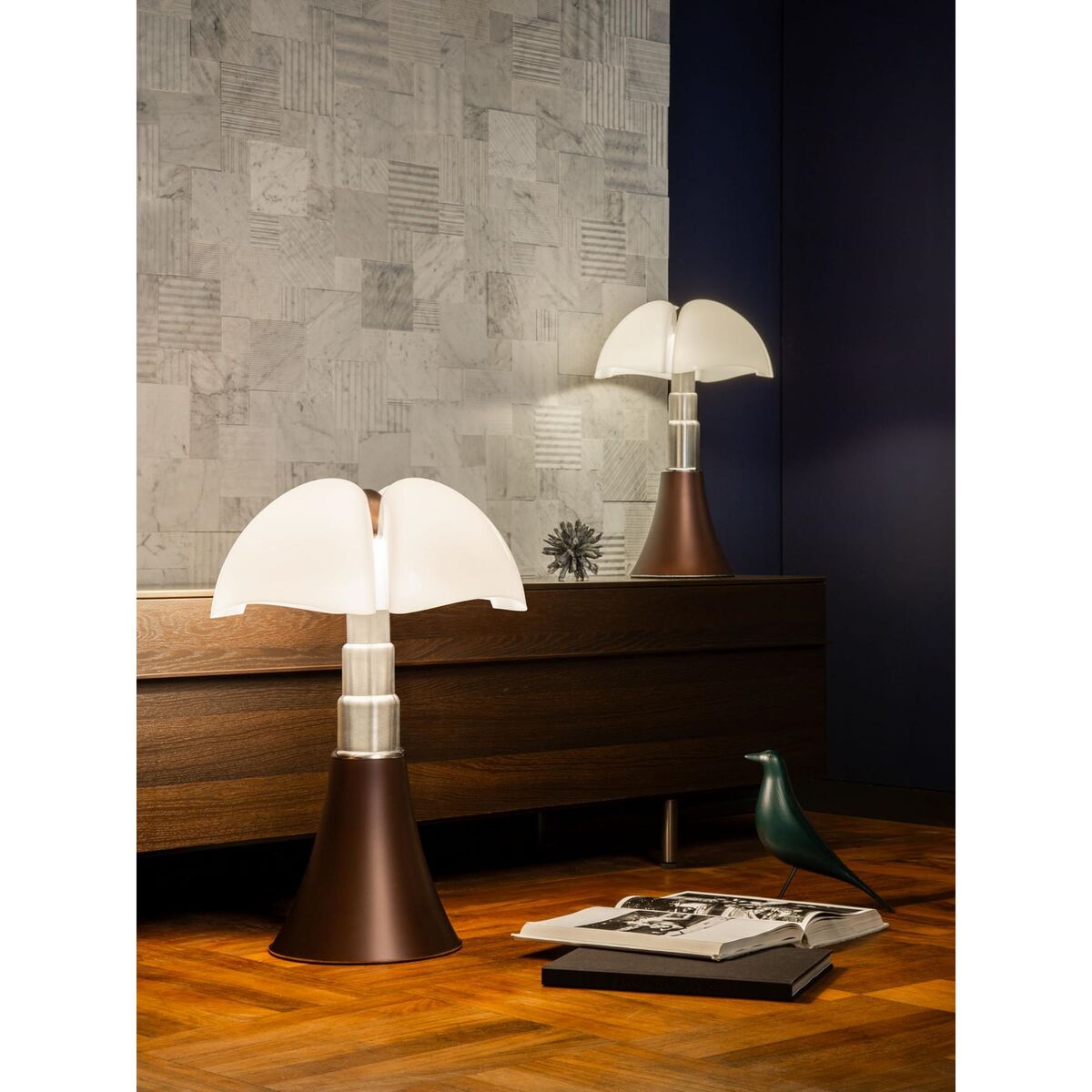 Matinelli Luce Pipistrello 1965 Tischlampe, Mittelgroß , Bronze