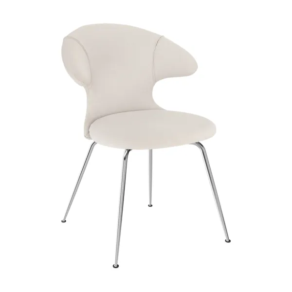 Time Flies Dining Chair White Sands/ Chrome