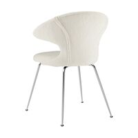 Time Flies Dining Chair Teddy White/ Chrome