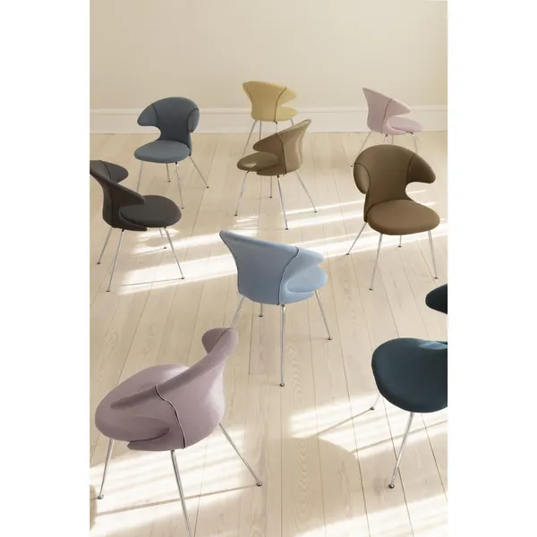 Silla de Comedor Time Flies Teddy White/ Cromo