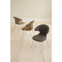 Time Flies Dining Chair Teddy White/ Chrome