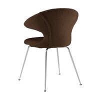 Time Flies Dining Chair Teddy Brown/ Chrome