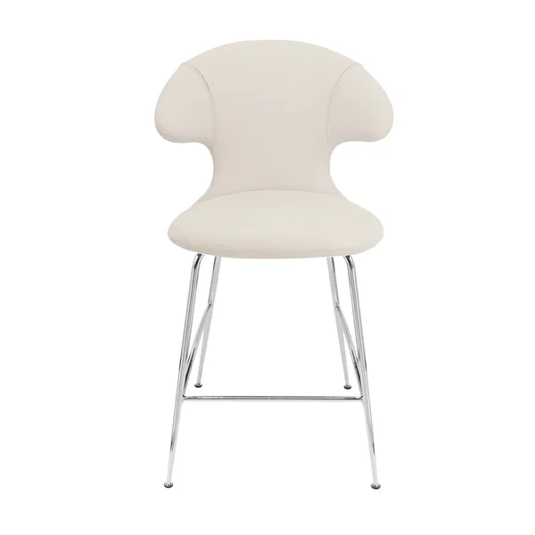 Time Flies Counter Bar Stool White Sands/ Chrome