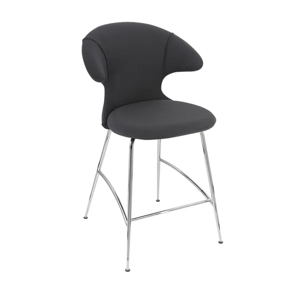 Time Flies Counter Bar Stool Shadow/ Chrome