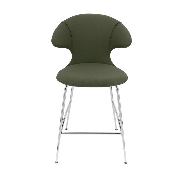 Time Flies Counter Bar Stool Racing Zielony/ Chrom