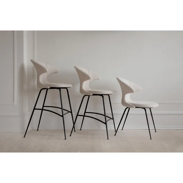 Time Flies Bar Stool Teddy Brown/ Chrome