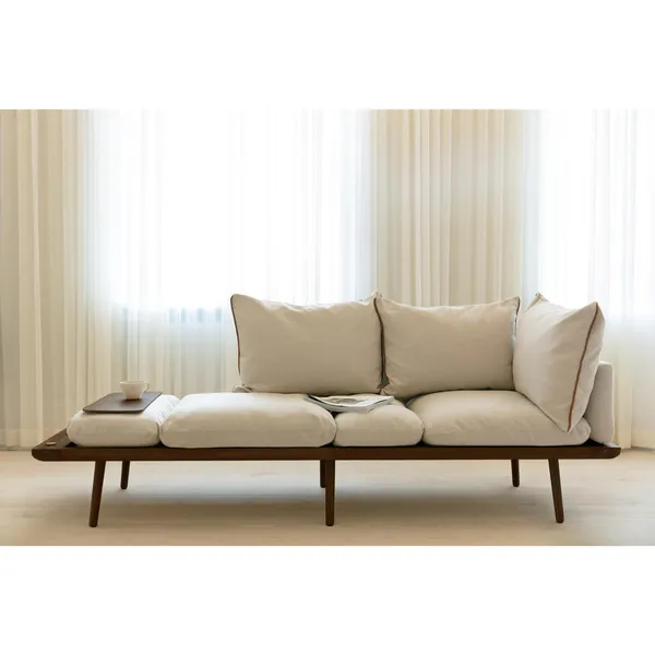 Lounge Around 3-Sitzer-Sofa, Dunkle Eiche/weißer Sand