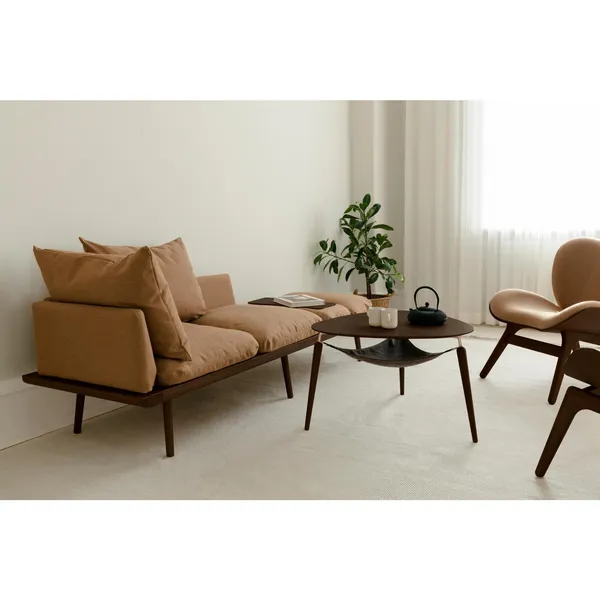 Lounge Around 3-Sitzer-Sofa Dunkle Eiche/Sterling