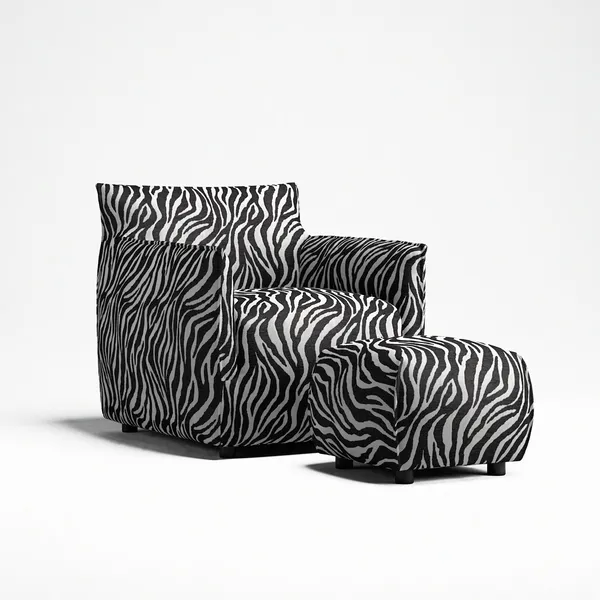 Le Petite Lenestol Zebra/Sort/Hvit