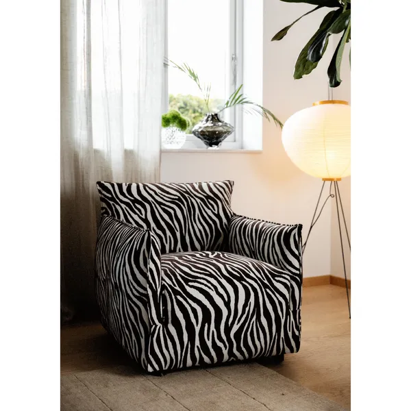 Le Petite Lenestol Zebra/Sort/Hvit