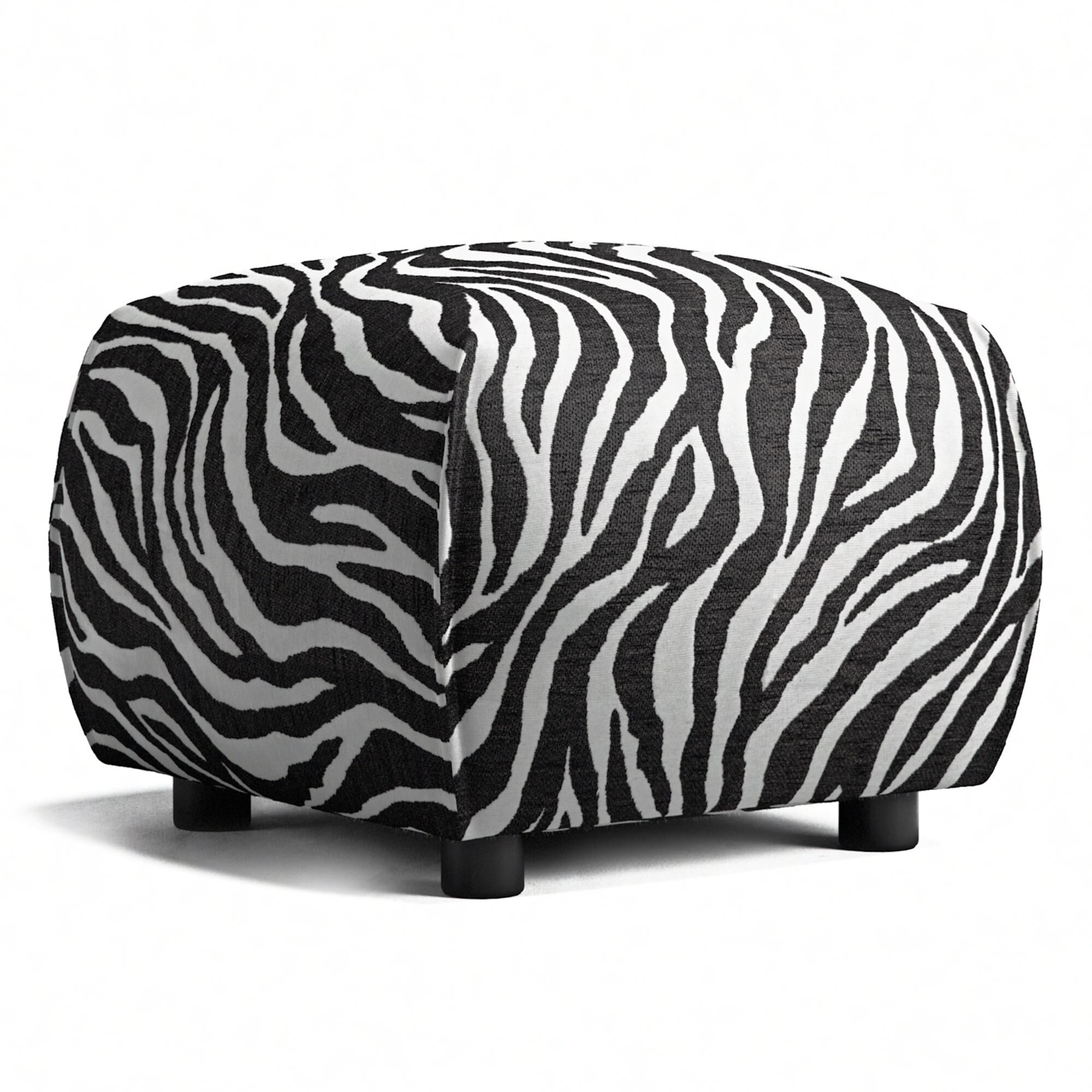 Le Petite Pouf Zebra/Noir/Blanc