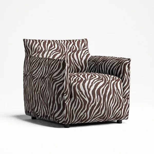 Le Petite Fauteuil Zebra/Bruin/Wit