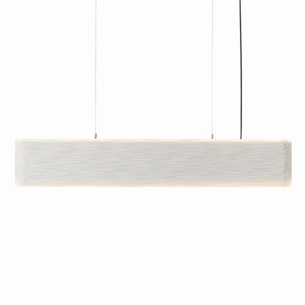 Linear Hewn 48/8 Doppelkreis- Pendelleuchte, Weiß
