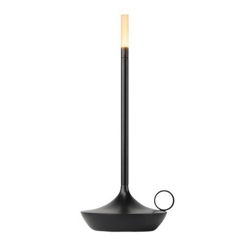 Wick Transportable Lampe Sort