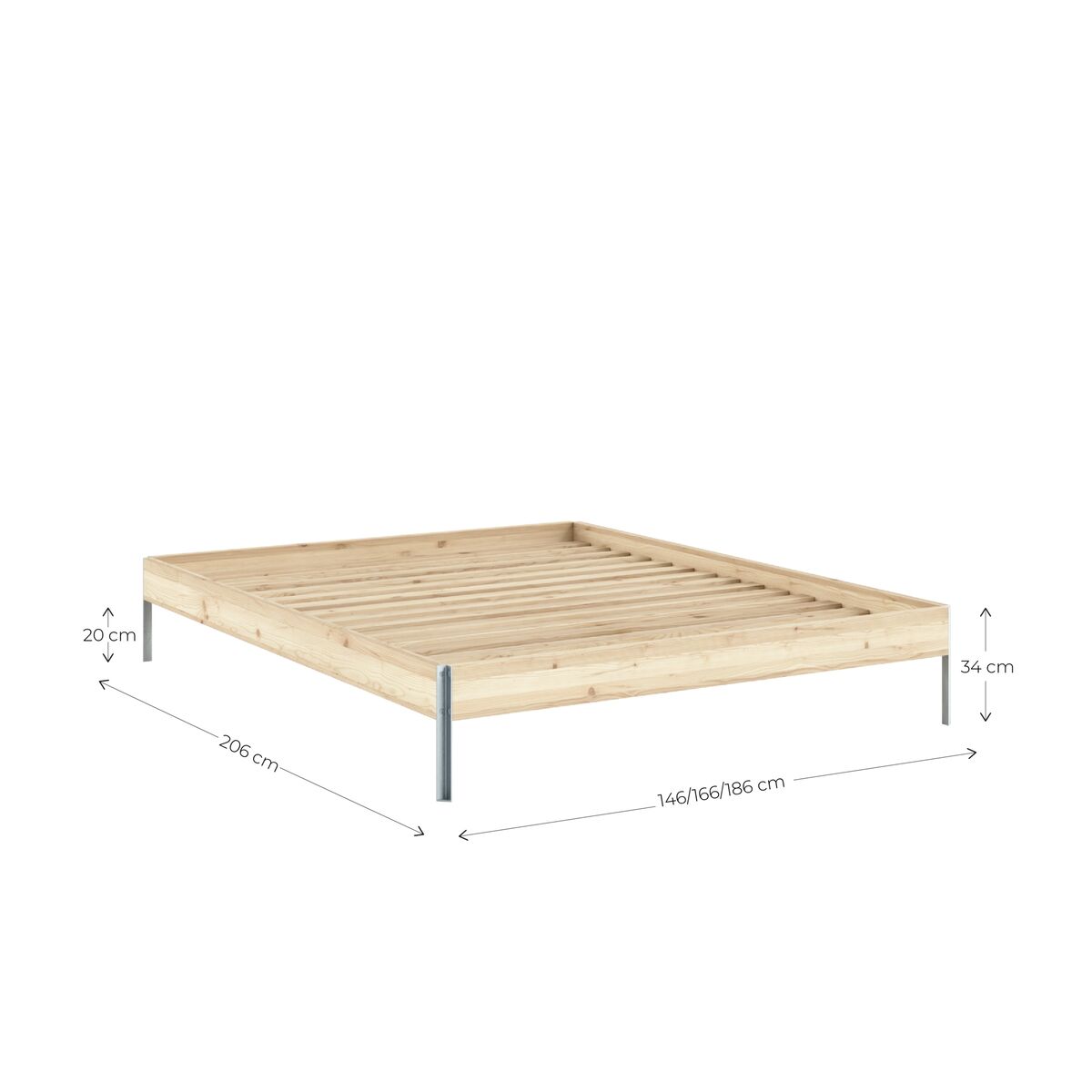 Core Bettgestell 160x200 Roh