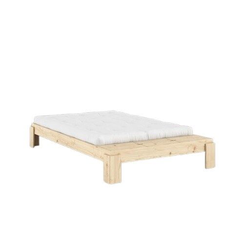 Layers sengeramme med benk 140×200 klarlakkert furu