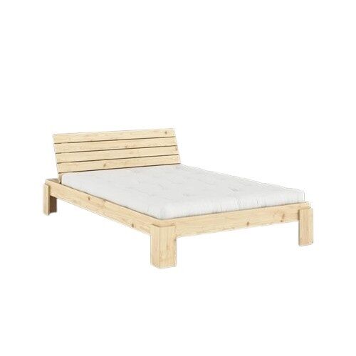 Layers Sengestel Med Sengegavl 140x200 Klarlakeret Fyrretr