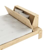 Layers Bed Frame With Headboard 140x200 Clear Lacquered Pine