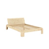 Layers Bed Frame With Headboard 140x200 Clear Lacquered Pine