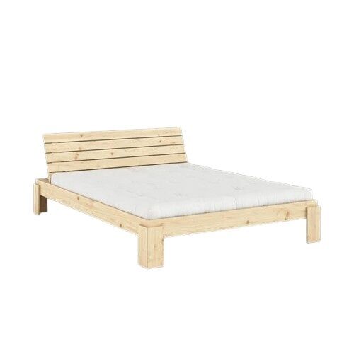 Layers sengeramme med hodegavl 160×200 klarlakkert furu