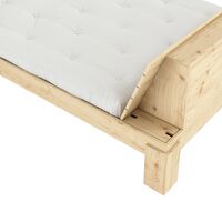 Layers Bed Frame With Headboard 160x200 Clear Lacquered Pine