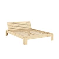 Layers Bed Frame With Headboard 160x200 Clear Lacquered Pine