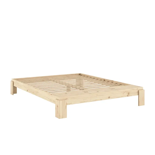 Layers Bed Frame With Bench 180x200 Clear Lacquered Pine