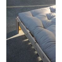 Layers Bed Frame With Bench 180x200 Clear Lacquered Pine