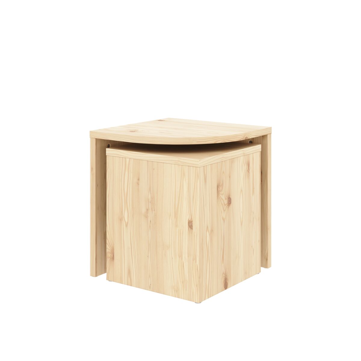 Combine Side Table Set Clear Lacquered Pine