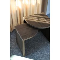 Combine Side Table Set Clear Lacquered Pine
